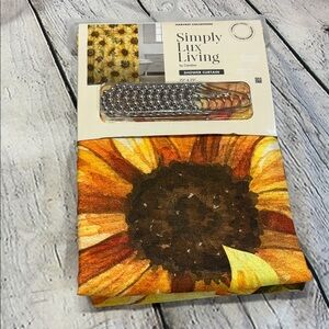 Sunflower Shower Curtain Set NWT
